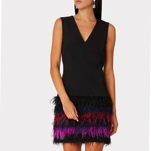Milly Veronica Cady Feather Mini Dress